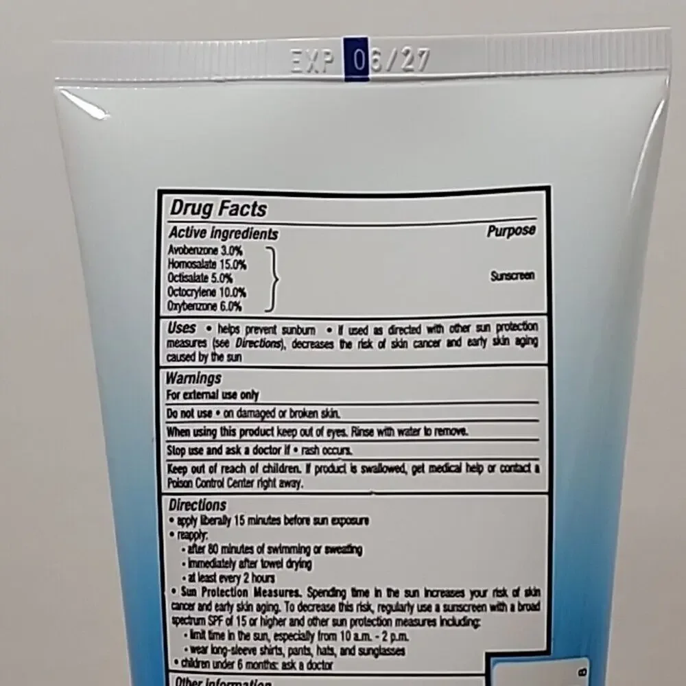 Equate‎ Sport Sunscreen Broad Spectrum SPF 100 Water Resistant 6 Oz. Ext 06/27